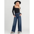 thumbnail image 6 of Jessica Simpson Women's and Women's Plus Freesia Wide Leg Jeans, 30", 32", and 34" Inseams, Sizes 2-24W, 6 of 7