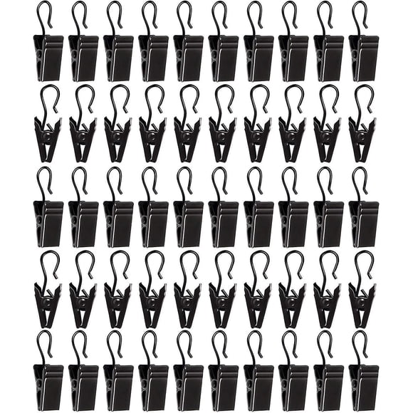 50pcs Awning Lights Curtain Clips Stainless Steel Curtain Clip Hooks Curtain Hooks