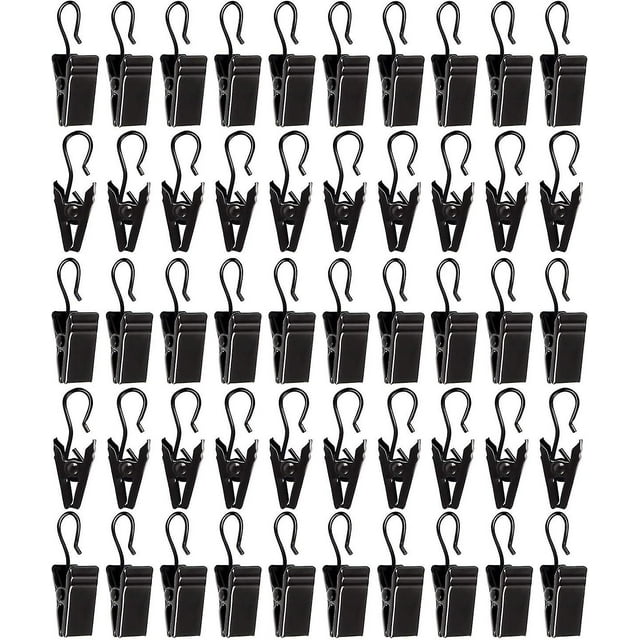 50pcs Awning Lights Curtain Clips Stainless Steel Curtain Clip Hooks Curtain Hooks