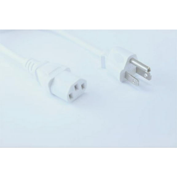 OMNIHIL Replacement (WHT-8FT) AC Power Cord for Roland MC-505 Synthesiser Groovebox Drum Machine Sequencer