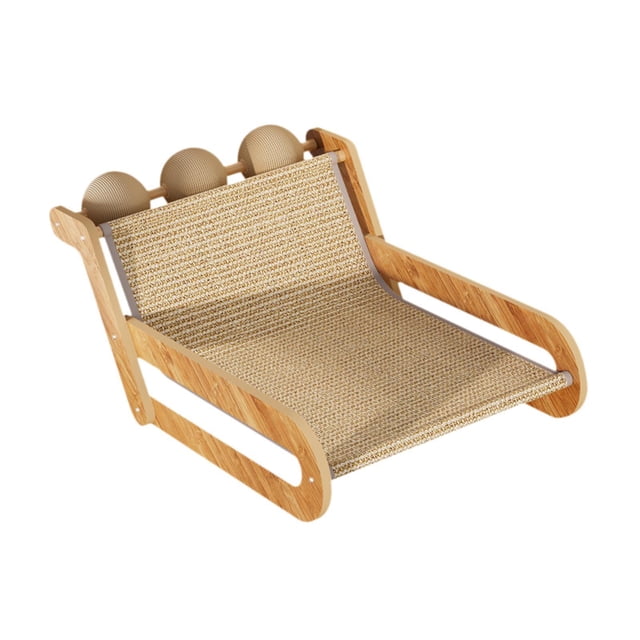Cama elevada para gatos Fernando mueble para mascotas Rascador con pelota 42 cm x 66 cm x 29 cm