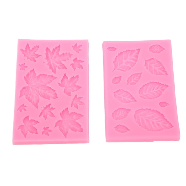 Molde de silicona Jadeshay para fondant hoja de arce rosa