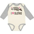 thumbnail image 3 of Inktastic I Love Sloths Girls Long Sleeve Baby Bodysuit, 3 of 5