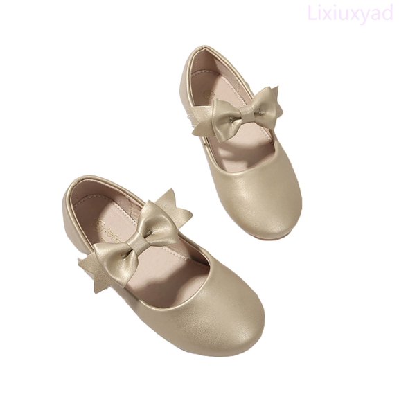 Lixiuxyad Toddler Little Girls Dress Shoes Flower Girls Ballet Shoes Party Wedding Shoes Flats for Kids Sizes 7(Toddler 18-24 Months)
