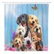 thumbnail image 1 of Cortina de Ducha ABPHQTO Marrón Perros lindos y bonitos 150x180 cm, 1 of 1