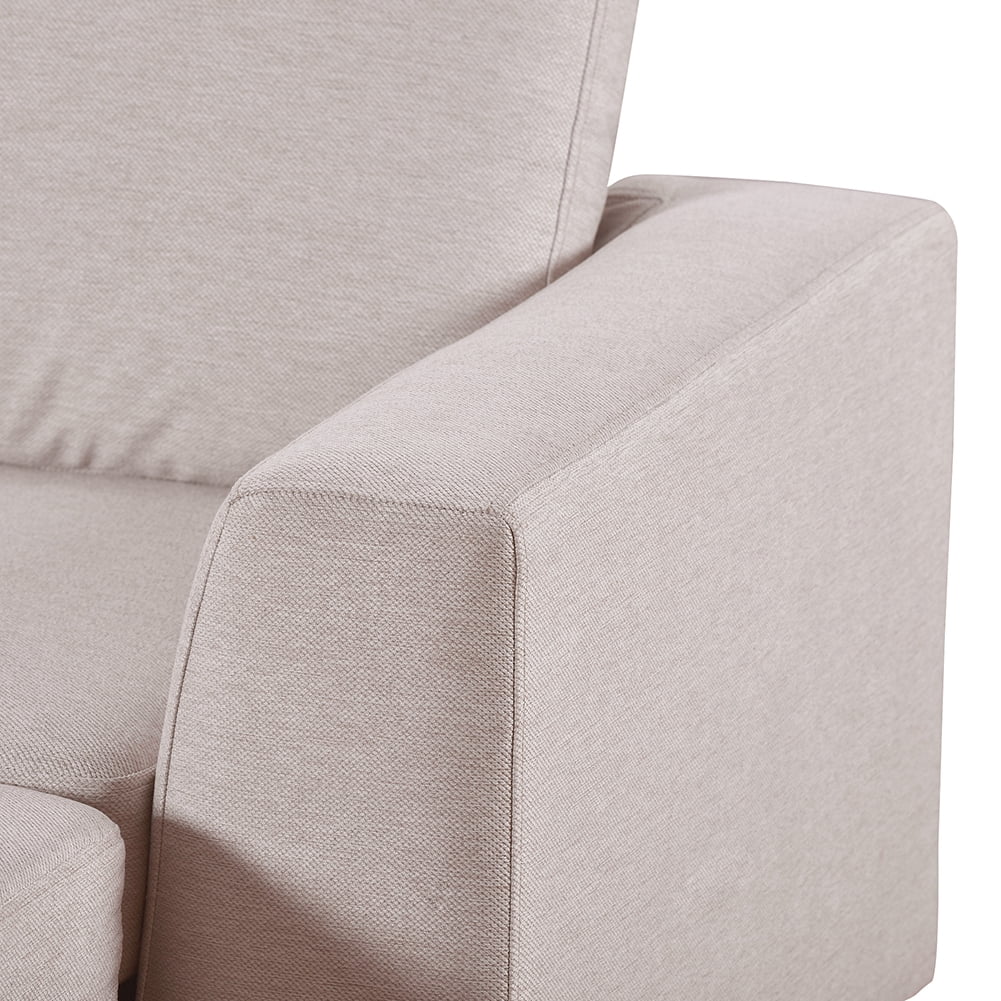 Kepooman Modern Minimalist U-shaped Sofa, Mid-Century Couch with Removable Ottomans for a Compact Living Room & Apartment, Beige Kepooman Modern Minimalist U-shaped Sofa, Mid-Century Couch with Removable Ottomans for a Compact Living Room & Apartment, Beige