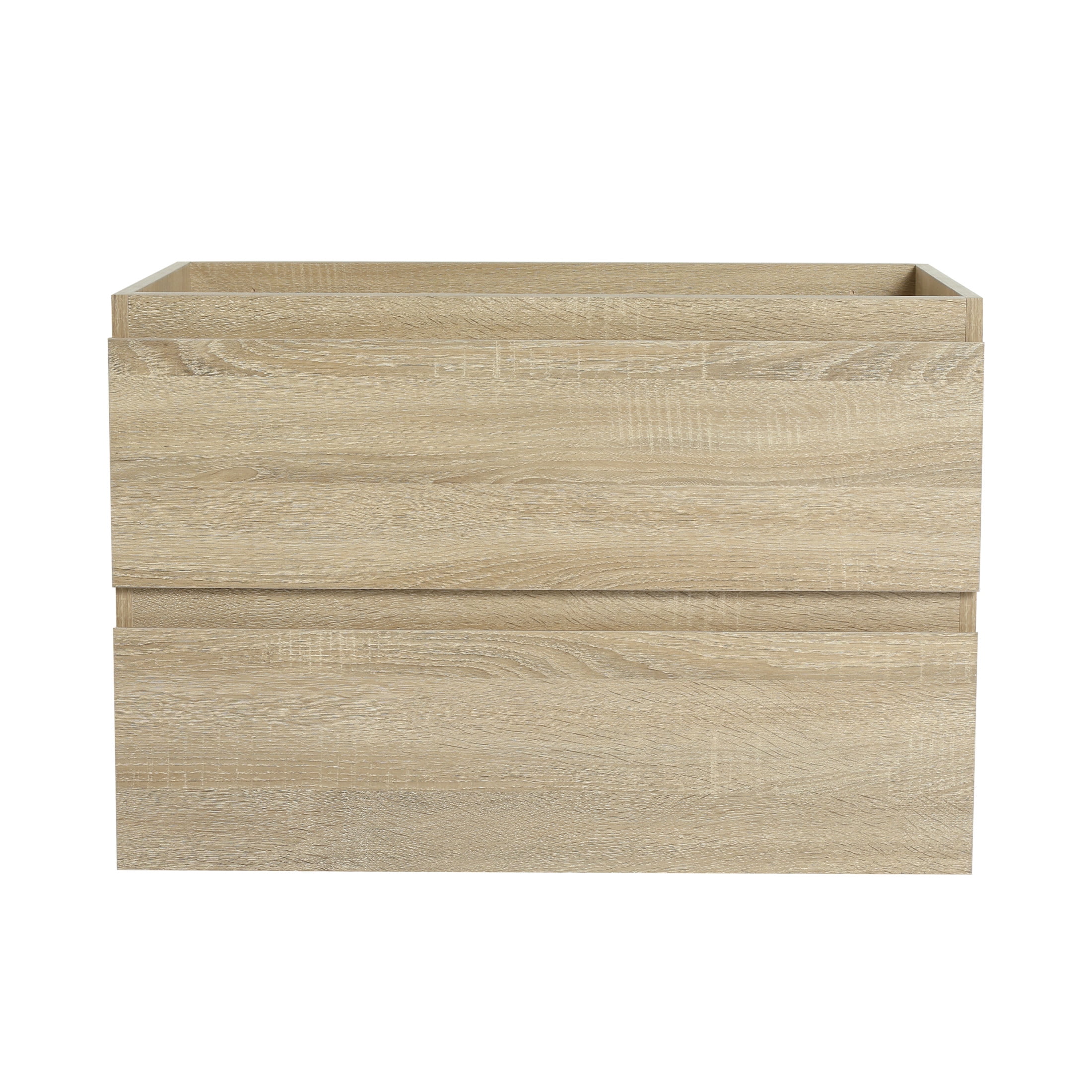 Noble House 30" Floating Bathroom Vanity Cabinet, Modern Wood Grain, Soft-Close Drawer, Excluded Sink, Light Oak