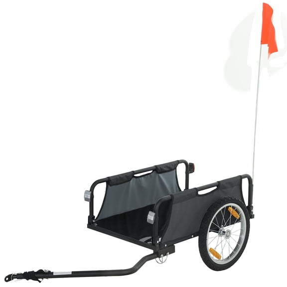Dranite Bike Cargo Trailer, 16" Quick Release Wheels, Aluminum Rims, Gray