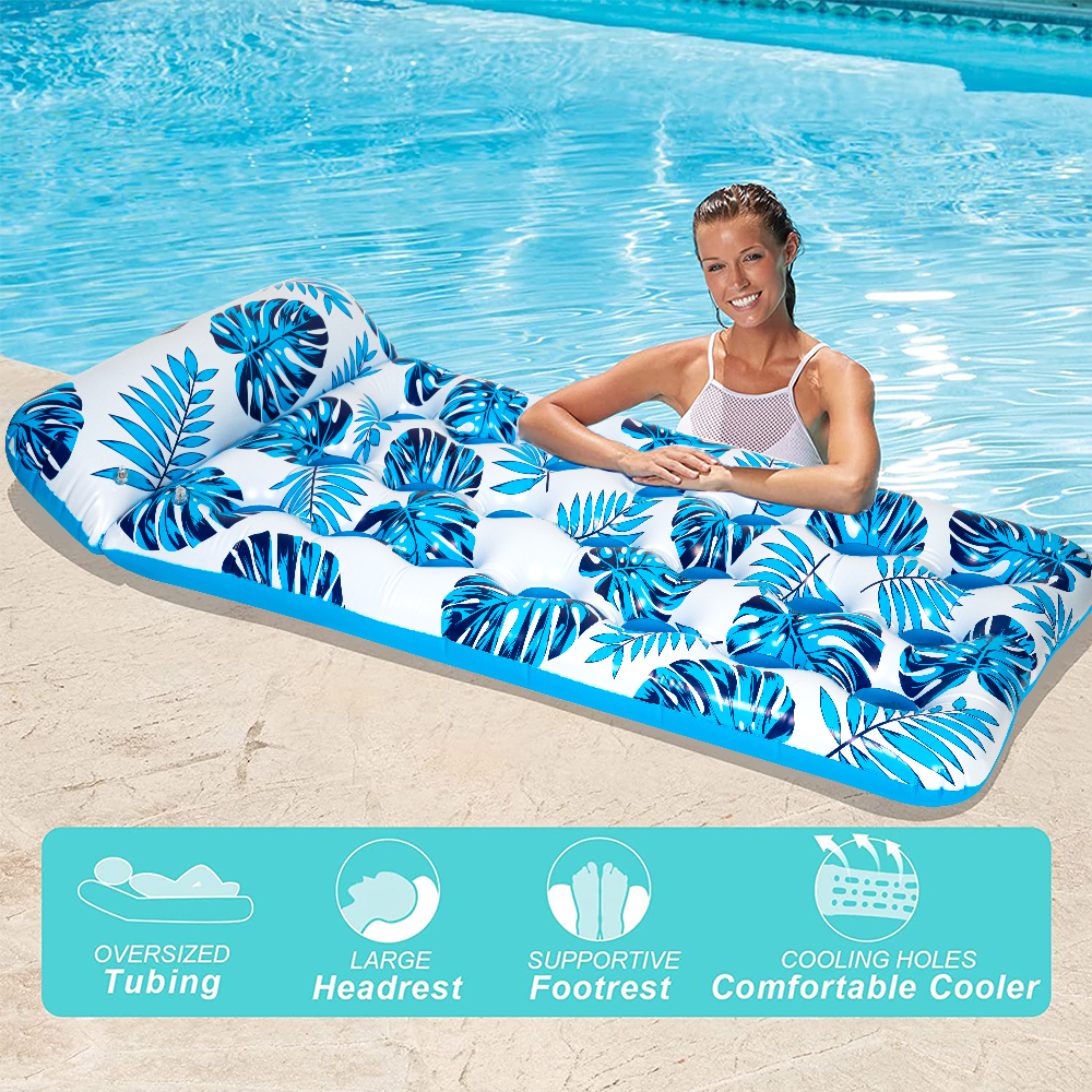 Swfoer Inflatable Pool Lounge Float 73x34in photo 5