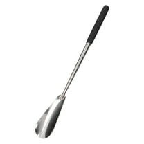 Ccdes Shoe Horn, Stainless Steel Easy Grip Handles Telescopic Shoe Horn Curved Design, Black
