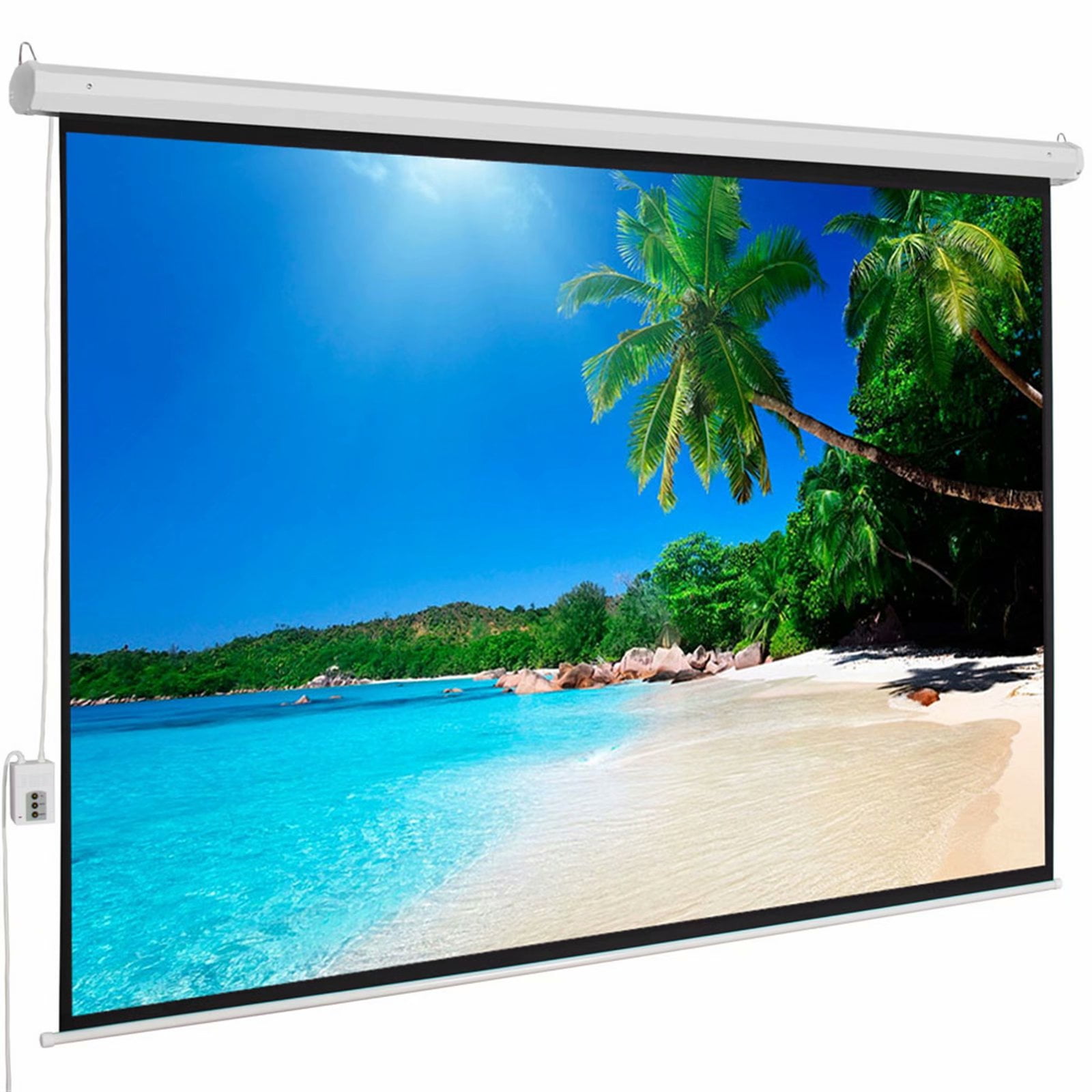 100" Motorized Projector Screen, 4:3 HD Electric Diagonal Automatic