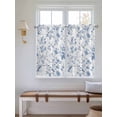 thumbnail image 6 of Tier Curtains 45 Inches Long, Blue White Spring Floral Window Treatment Curtain Drapes, Summer Botanical Birds Small Curtain Drapes for Bathroom Laundry Room, 27.5"x45", 2 Panels, 6 of 7