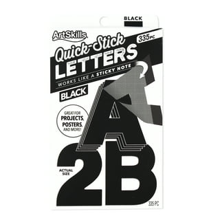 ArtSkills 2.5 and 4 Black and White Paper Letter and Number Stickers,  310Pc 