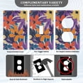 thumbnail image 3 of Yayeee Blank Wall Plate Cover 1-Gang 4.5"x2.7" Home Unused Decorative Outlet, Colorful Painted Flowers Pattern, 3 of 7