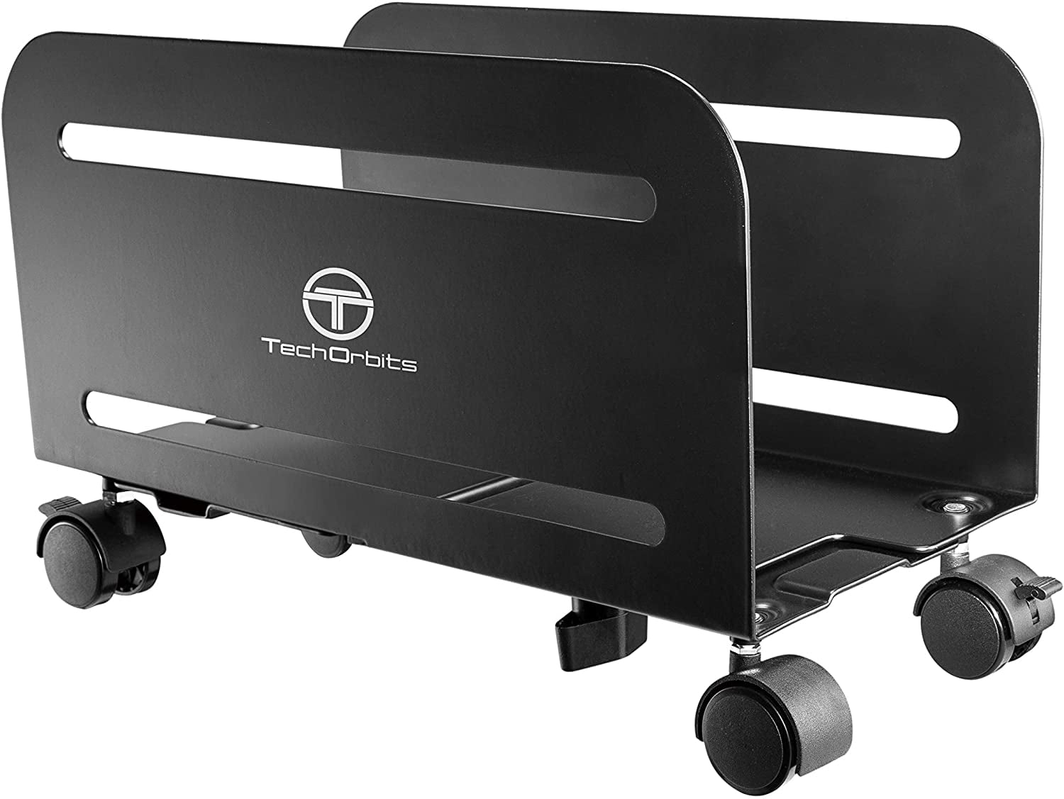 TechOrbits Computer Tower Stand Mobile PC Stand Adjustable Desktop