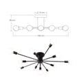 thumbnail image 2 of Lampara de techo estilo industrial hierro forjado minimalista ilios innova  negro con blanco 10 luces, 2 of 8