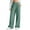 Green Sweatpants Women, variant on Wide Leg Sweatpants for Women Slim Fit Ribbed Elastic Waistband Breathable Open Bottom Hiking Trouser with Pockets