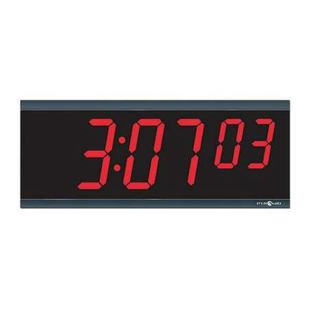Pyramid TimeTrax Sync Clock rectangular electronic wall