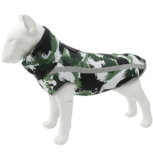 Labymos Reflective Waterproof Windproof Dog Coat, Autumn and Winter Warm Polyester Dog Jacket Winter Dog