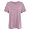 thumbnail image 2 of Trendy Tops for Women Oversized T Shirts Short Sleeve Crewneck Loose Fit Casual Summer Everyday Outfit Shirts, 2 of 3