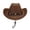 Brown, variant on FUZHIQ Vintage Western Cowboy Straw Hat for Men Women Curved Brim with Windproof Lanyard, Summer Outdoor Sun Cap for Beach Vacation