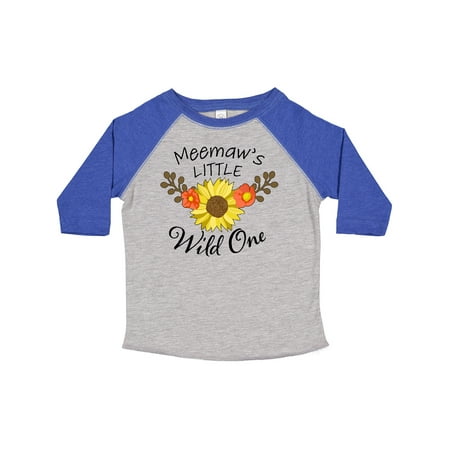 

Inktastic Meemaw s Little Wild 1 with Beautiful Sunflower Gift Toddler Boy or Toddler Girl T-Shirt