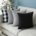 thumbnail image 6 of SUSIELADY Brown Buffalo Plaid Pillow Covers Set of 4, Farmhouse Throw Pillow Covers Decorative Cushion Covers for Couch Sofa Bedroom Living Room, 18x18 Inch, Black, 6 of 6