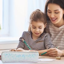 HBBKVI Glitter Pencil Case, Multi-Purpose Pencil Bag for Office College, Stationery Bag with Zipper White