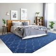thumbnail image 3 of Junovo 6'x9'Modern Geometric Area Rug for Bedroom and Living Room, Fluffy Indoor Carpet for Family Room Decor,Navy Blue, 3 of 7