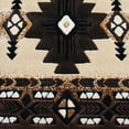 thumbnail image 6 of Emma + Oliver Fe 2x7 Berber Olefin Accent Rug with Complementary Southwestern Pattern in Beige, Black and Brown and Jute Backing, 6 of 6