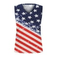 thumbnail image 4 of OAVQHLG3B Summer Tops for Women 4th of July Outfits for Women Patriotic ShirtsFashion Women's Casual Independence Day Printed Round-Neck Sleeveless Pullover Tops Blouse T-shirt, 4 of 5