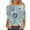 A14 Multicolor-Womens 3/4 Sleeve Tops, variant on Mifsaly Womens 3/4 Sleeve Tops Cotton Floral Print Work Blouses Relaxed Dressy Casual Vacation Blouse Summer Loose Tunic Top XL
