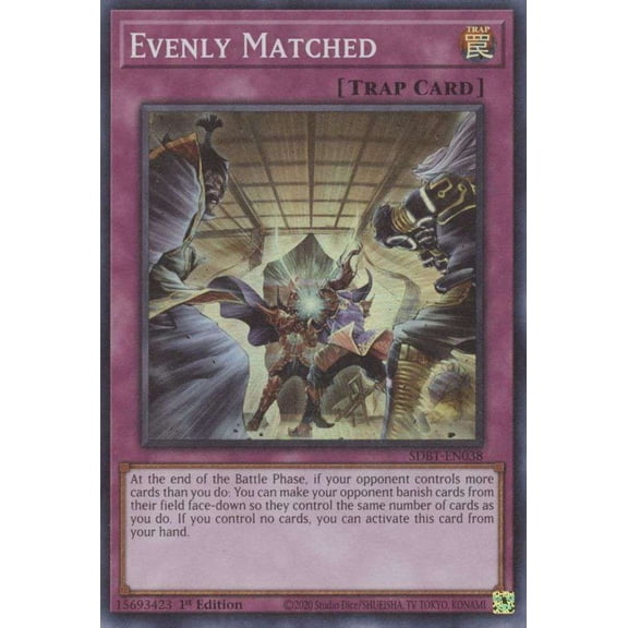 YuGiOh Structure Deck: Beware of Traptrix Super Rare Evenly Matched SDBT-EN038