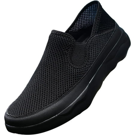Slip on Shoes for Men Comfort Walking Shoes No Laces Summer Lightweight Breathable Casual Sneaker Indoor Outdoor Shoes