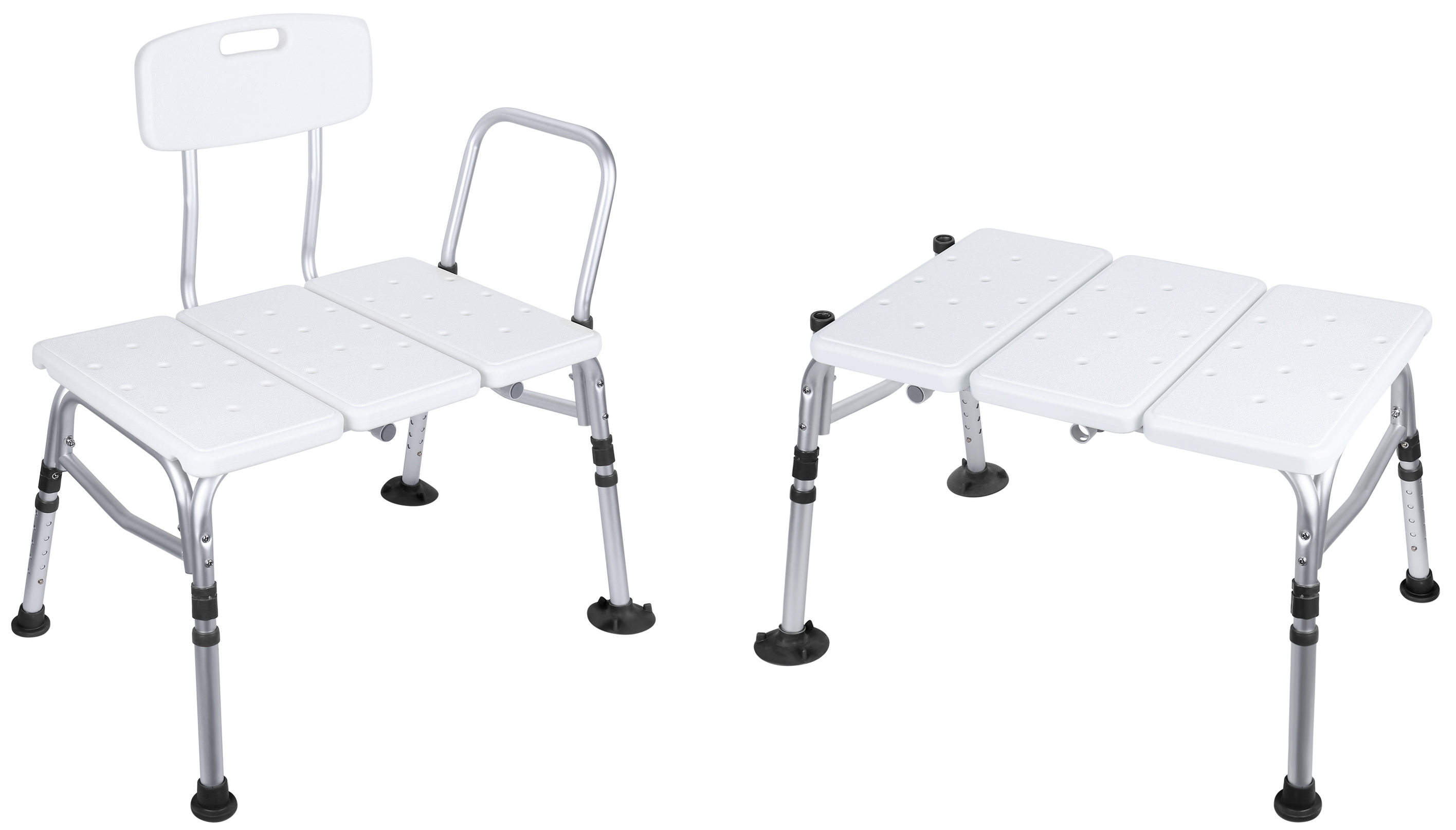 Everyday Essentials Adjustable Height Bath Shower Tub Bench Chair with Adjustable Backrest - image 4 of 5