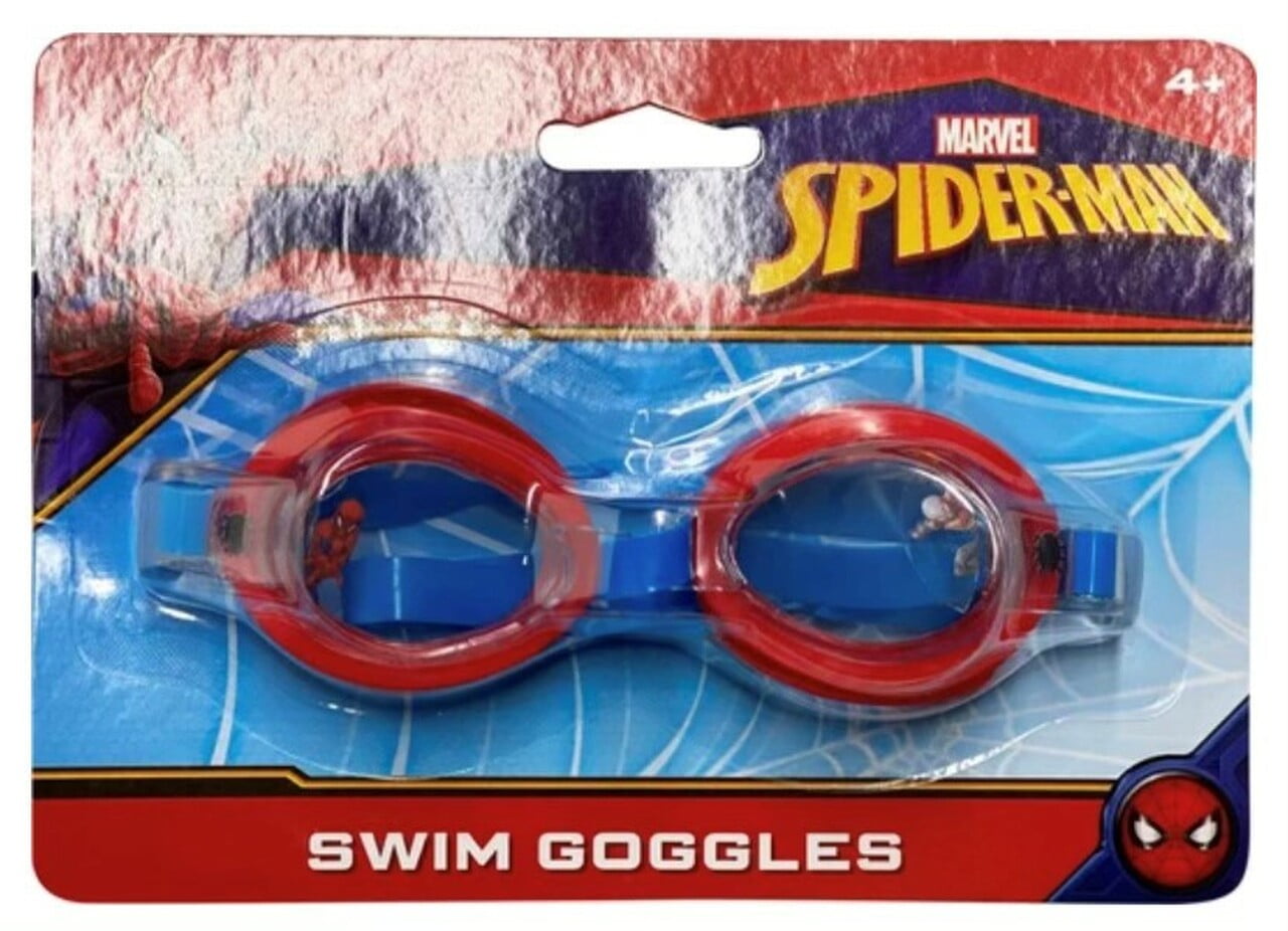Marvel Spider-Man 2 Piece Swim Goggles & Bag Set Waterproof New 