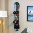 thumbnail image 3 of Minimalist Wood Snowboard Wall Mount, Board Storage Rack, Home & Garage, 3 of 5