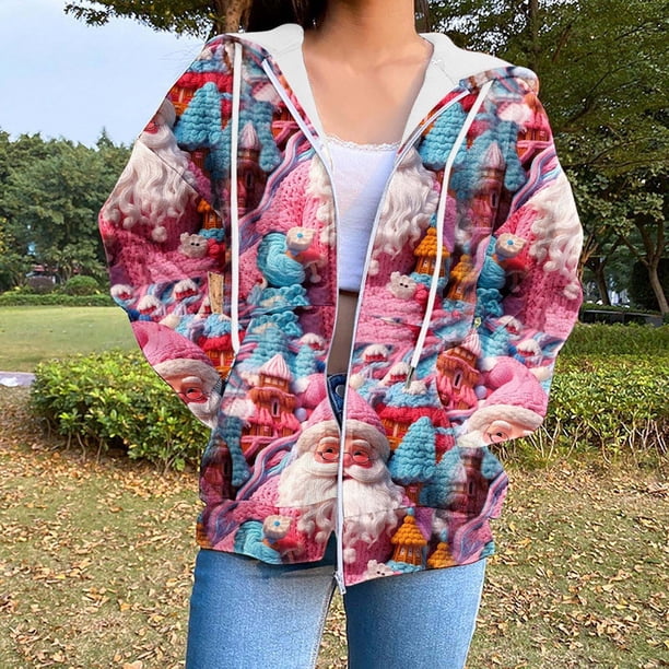 Puntoco Blusa Estampada De Moda Para Mujer, Blusa De Manga Larga, Sudadera Con Bolsillos Y Capucha