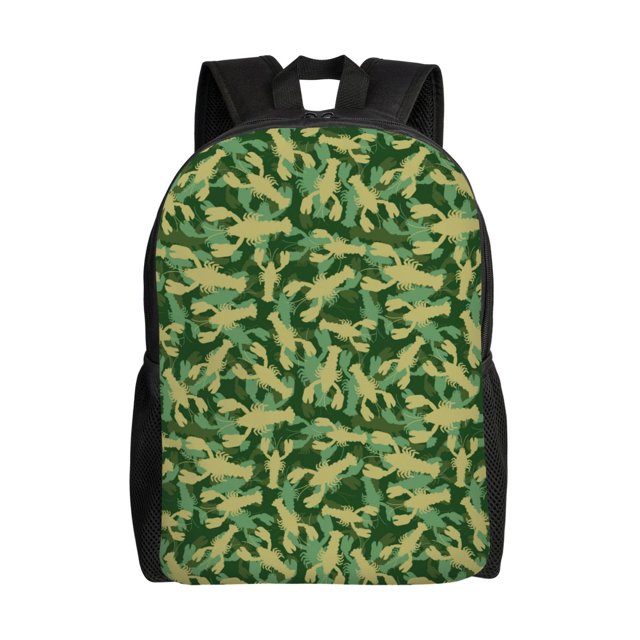 Disketp Crayfish Army Mochila Unisex de Apertura Lateral Completa, Mochila para Laptop para Escuela, Trabajo y Viajes