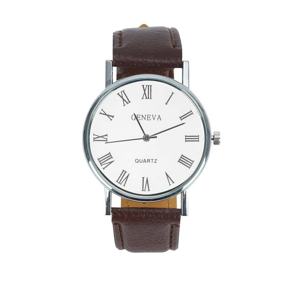 Rinsvye Genevas Watch Men's Roman Classic Watches for Men 110 Belt Men's Watch Womens Watches Leather Band Diva New Look Gifts for Men Camping Watch