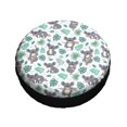 thumbnail image 3 of Kll Bears And Tropical Leaves Tire Cover,Universal Wheel Tire Cover For Trailer, Rv, Suv, Truck,Camper And Many Vehicle,(15 Inch), 3 of 8