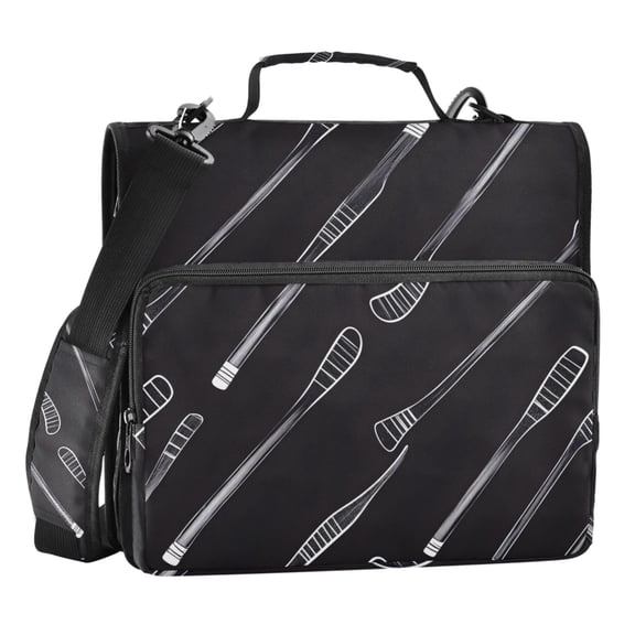ALAZA Zipper Binder Hockey Sticks 3 Ring Trapper Keeper File Folder Organizer Bag