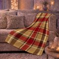 thumbnail image 6 of Autumn Harvest Plaid Living Room Accent Rustic Farmhouse, Warm Flannel Blanket for Ranch House and Living Room, Festive autumn celebration Scene, Art Lovers autumn celebration Gift, 6 of 9