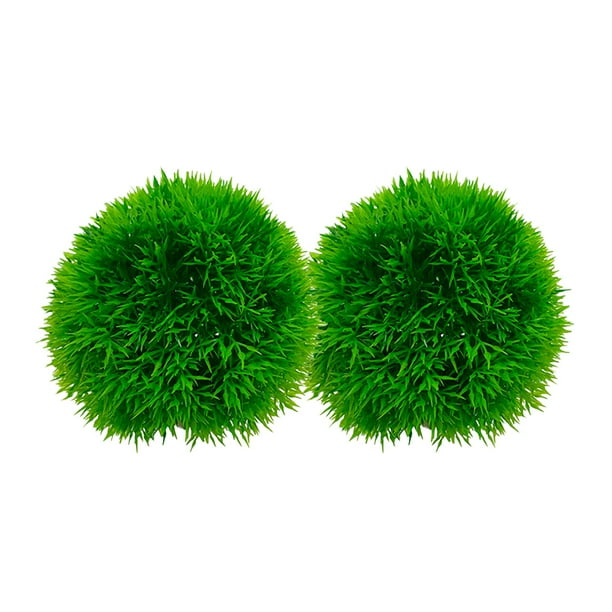 2 bolas de plantas acuáticas para acuario, paisajismo, plantas acuáticas, bolas de hierba para jardín.