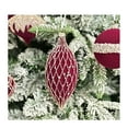 thumbnail image 4 of Set of 10 Burgundy and Gold Christmas Tree Ornaments, Elegant Shatterproof Holiday Decoration Baubles for Home, 4 of 7