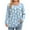 Light Blue, variant on Posijego Plus Size Tops for Women Long Sleeve Shirts Plaid Printed Casual Tunic Tees Loose Dressy Blouses