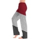 thumbnail image 4 of TaTaai Women's Full Length Two-Tone Pants, Elastic Waist, Drawstring Pockets, Fashion Casual Style, Yoga Sport Daily Use Gift, 4 of 7