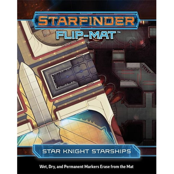Paizo PZO7332 24 x 30 Po Starfinder Flip-Mat Star Knight Starships Cartes Boîte Deck