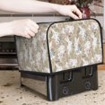 thumbnail image 6 of KLL Retro Bunny Flower Print 4 Slice Toaster Dust Covers Kitchen Small Appliance Cover with 2 Pockets,Can hold Jam Spreader Knife & Toaster Tongs (12.4 x 10.6 x 8.2), 6 of 6