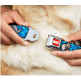 thumbnail image 2 of Dog Collar Seatbelt Buckle Kawaii Thor Poses Hammer Monogram Blues 15 to 26 Inches 1.0 Inch Wide, 2 of 3